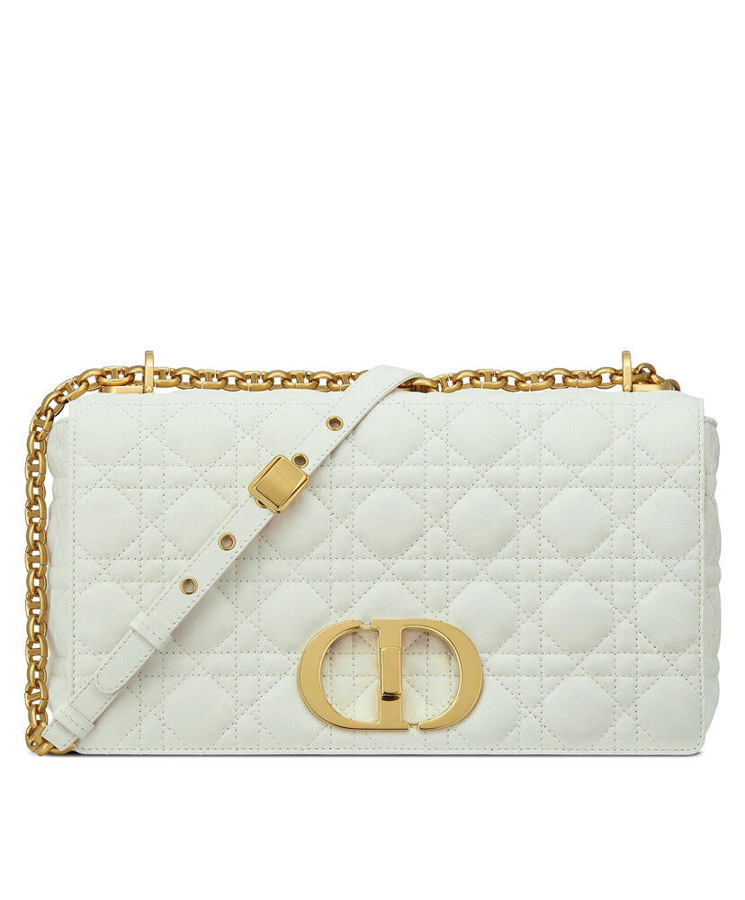 Christian Dior Large Dior Caro Bag White